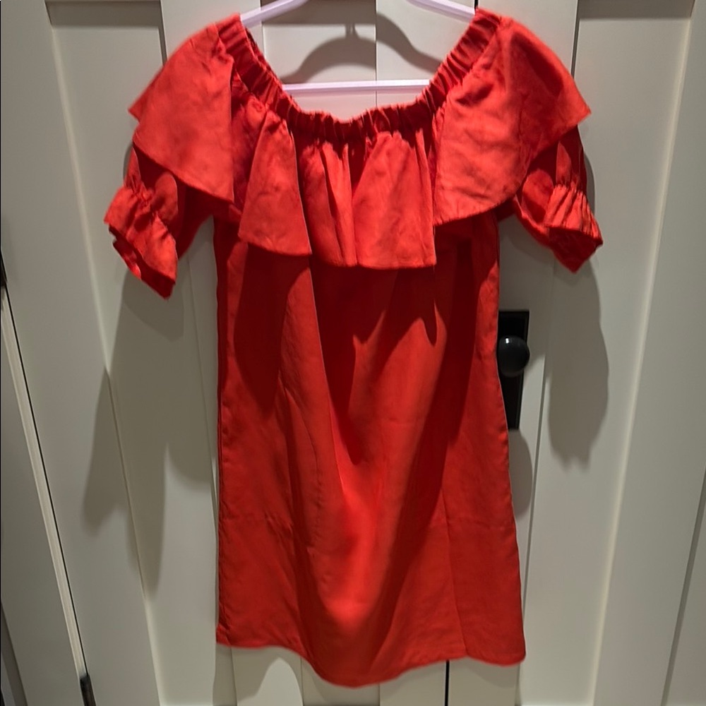 Elegant Red Off-Shoulder Women's dress